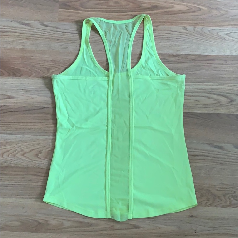 Neon Yellow Balance Collection Workout Tank - Picture 2 of 4